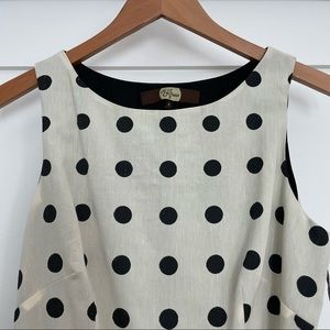 NWT Anthropologie Eva Franco Mullany Cocktail Polka Dot Dress, 4